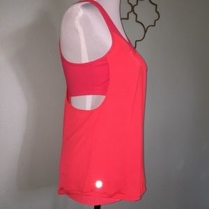 Athleta bright pink tank top with built in bra